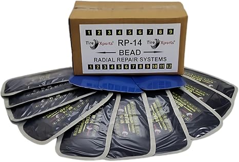 Tire Xperts Heavy-Duty Tire Patch Kit – 20-Piece Radial Plug & Patch Set for Cars, Trucks, Tractors & More | Fast Flat Fix, 5.7” x 2.95