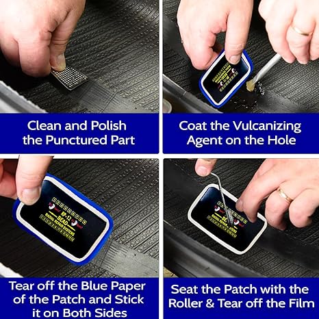 Heavy-Duty Radial Tire Patch Repair Kit by Tire Xperts 4.33 x 2.36 inch (20 PCS)