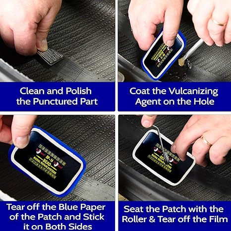 Tire Xperts Heavy-Duty Tire Patch Kit – 20-Piece Radial Plug & Patch Set for Cars, Trucks, Tractors & More | Fast Flat Fix, 5.7” x 2.95